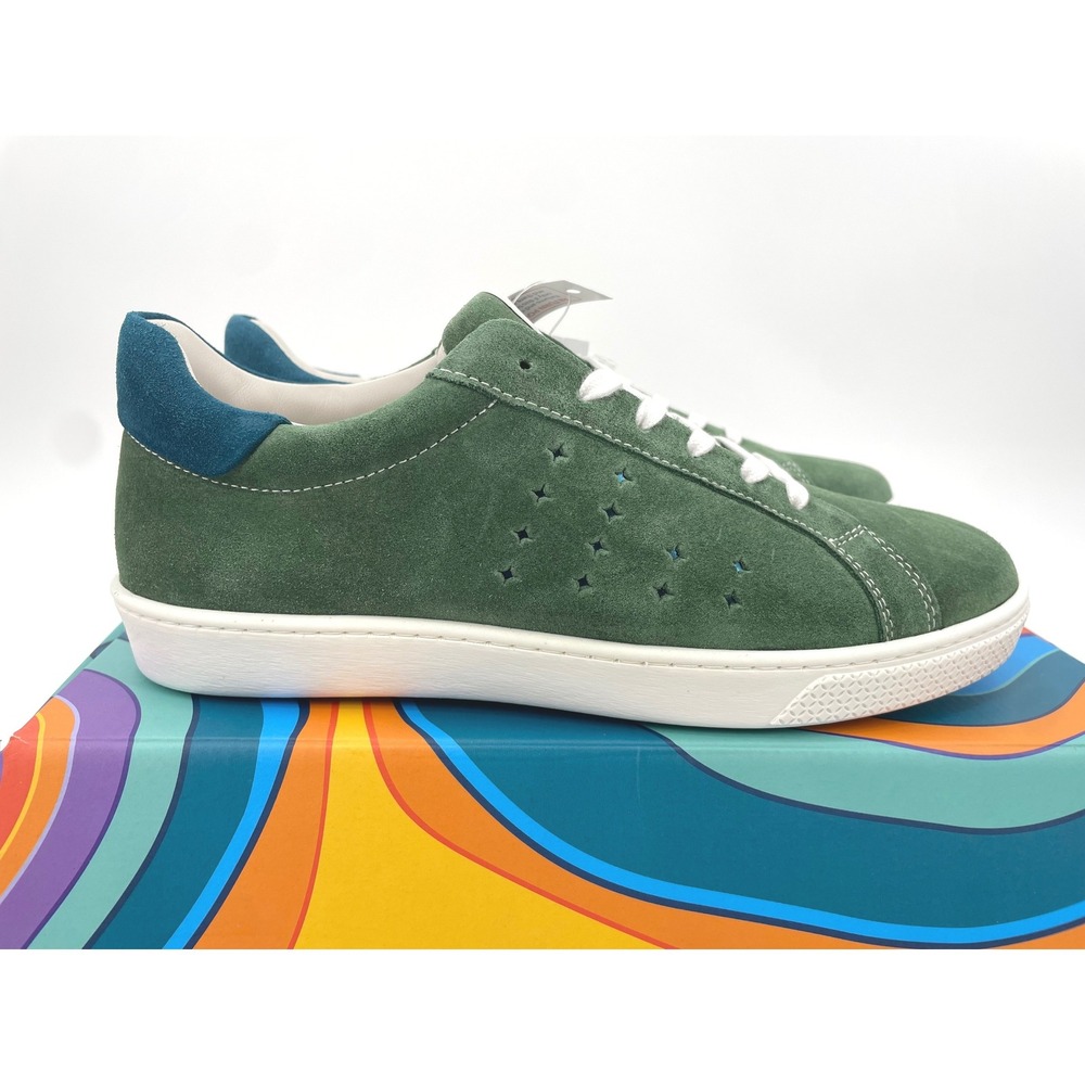 Lazo Halo Sneakers Womens 8 Emerald Green Suede Low Top Luxury Designer Portugal